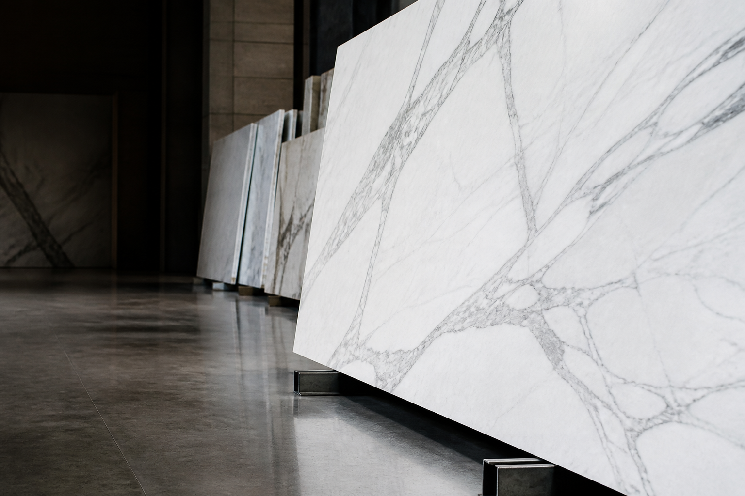 Italian and Indian marble slabs